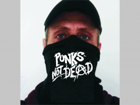 Punks not Dead  univerzálna elastická multifunkčná šatka vhodná na prekritie úst a nosa aj na turistiku pre chladenie krku v horúcom počasí (použiteľná ako rúško )